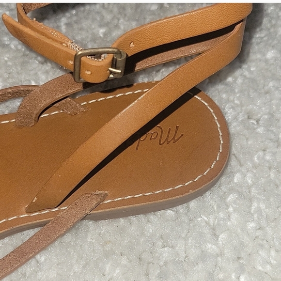 MADEWELL The Board Walk Leather Strappy SANDALS size 10 - Picture 8 of 14
